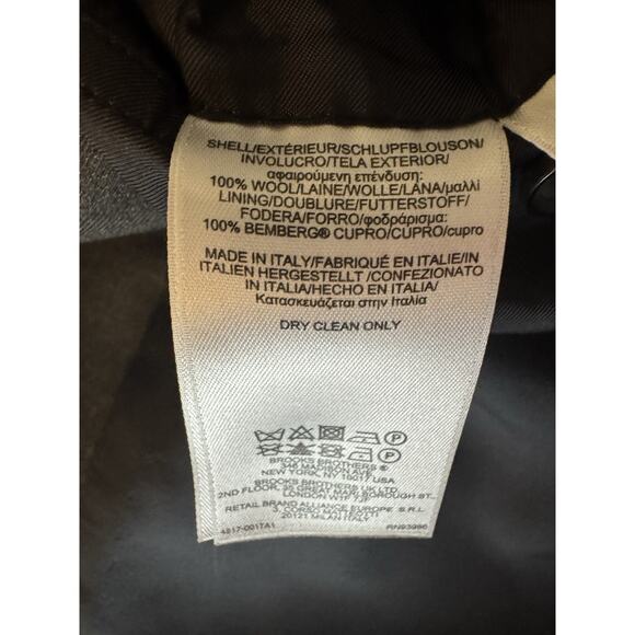 Brooks Brothers Golden Fleece Fitzgerald Blazer 41R 2-Button Gray Wool VBC Italy - Picture 13 of 14